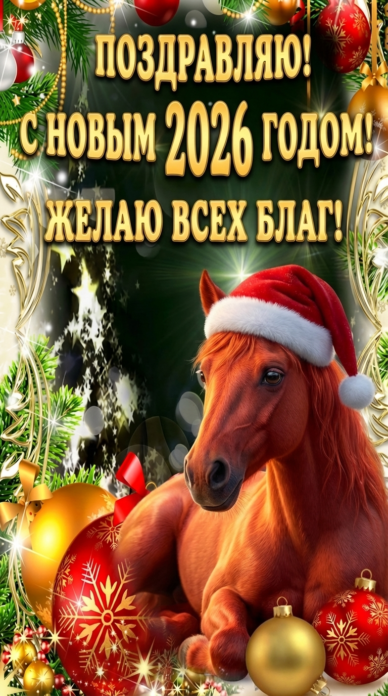 Открытка С Новым 2026 годом