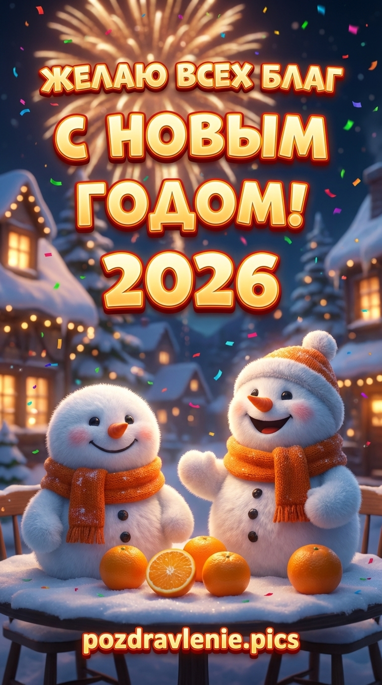 Открытка С Новым годом поздравляю желаю всех благ