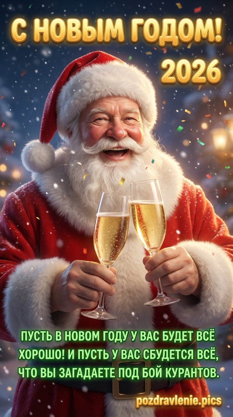 2026 с новым годом открытка оригинальная