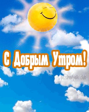 С Добрым утром картинка веселая удачного дня