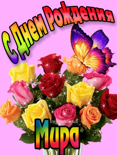 Мира с Днем Рождения картинка