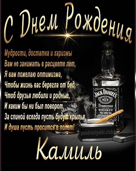 С Днем Рождения Камиль открытка начальнику