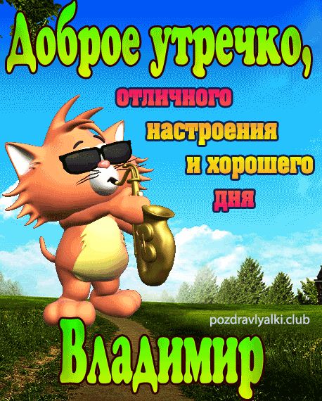 Доброе утречко Владимир открытка