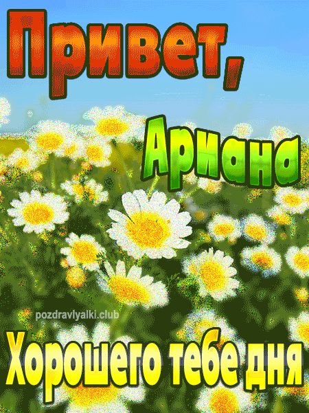 Привет Ариана хорошего тебе дня картинка