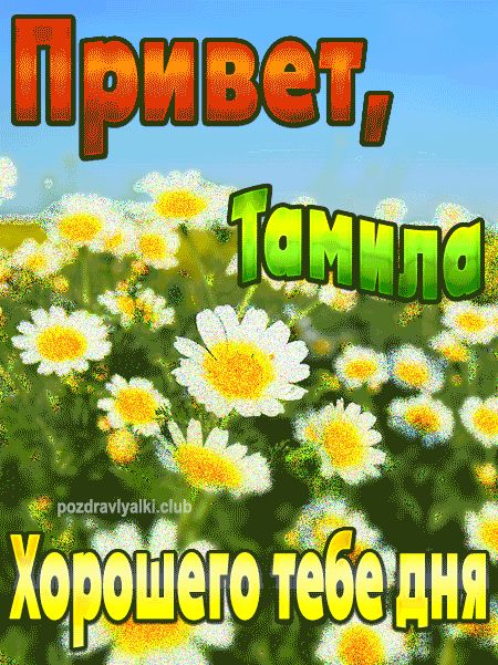 Привет Тамила хорошего тебе дня открытка