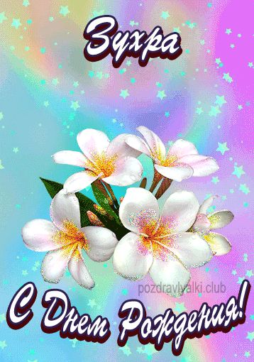 Открытка поздравительная с Днем Рождения Зухра