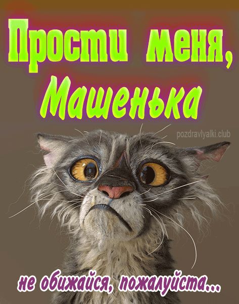 Прости меня Машенька не обижайся пожалуйста