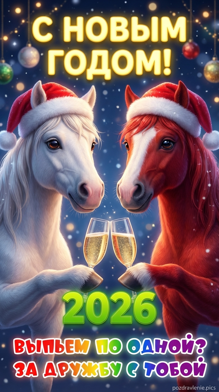 С новым годом дракона 2026 открытка смешная забавная