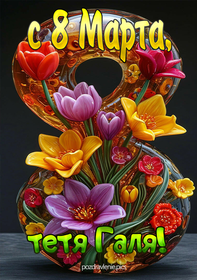 Поздравление тетя Галя с 8 марта