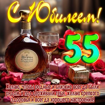 С Юбилеем 55 женщине поздравление с теплыми словами
