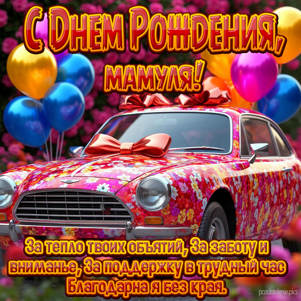 Открытка с пожеланием С Днем Рождения моя мама