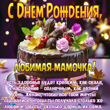 Открытка С Днем Рождения мамочка