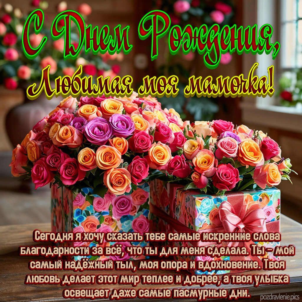 Открытка С Днем Рождения родная моя