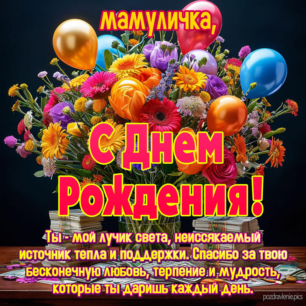 Поздравление С Днем Рождения мамочка открытка