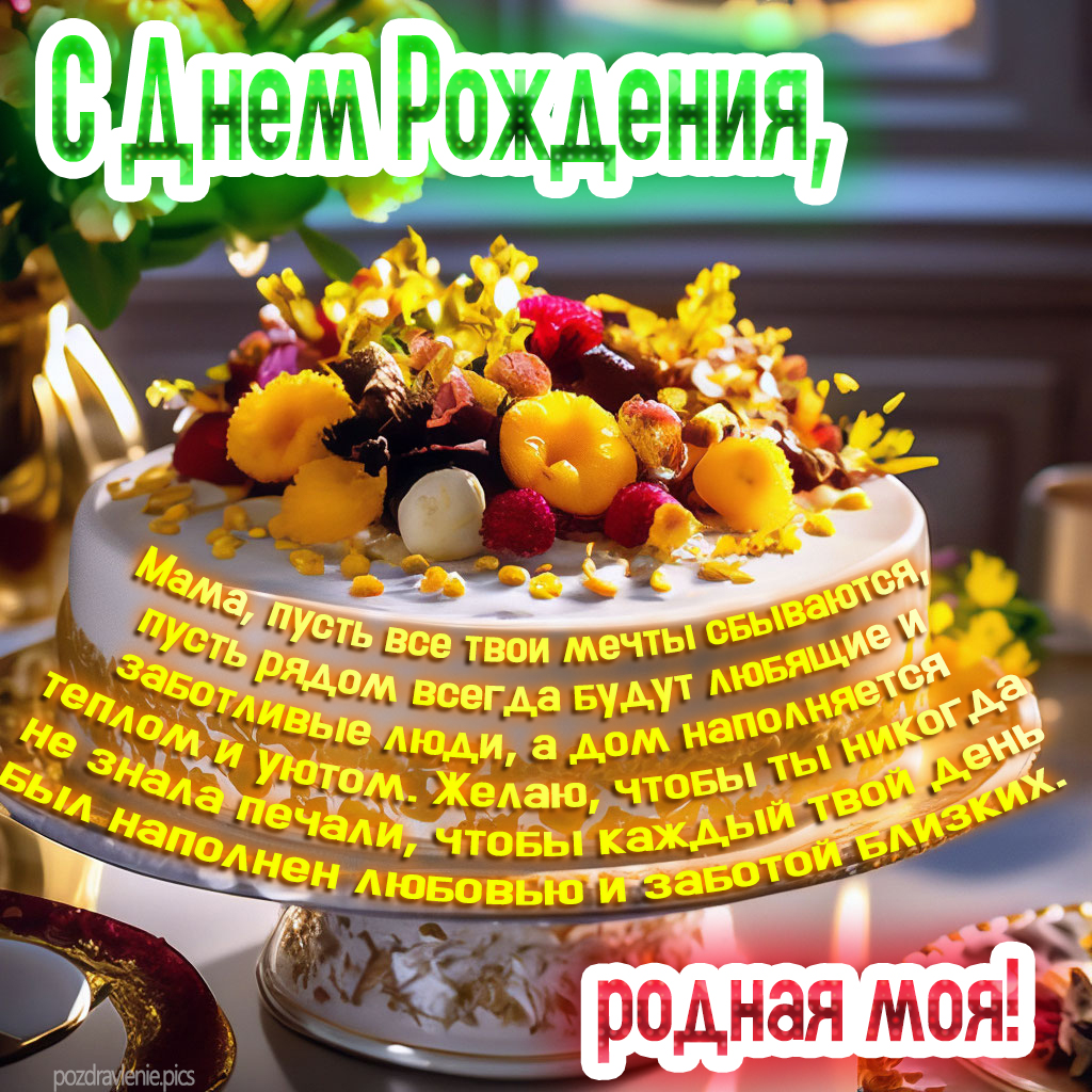 Поздравление С Днем Рождения Моя драгоценная мамочка от взрослого сына