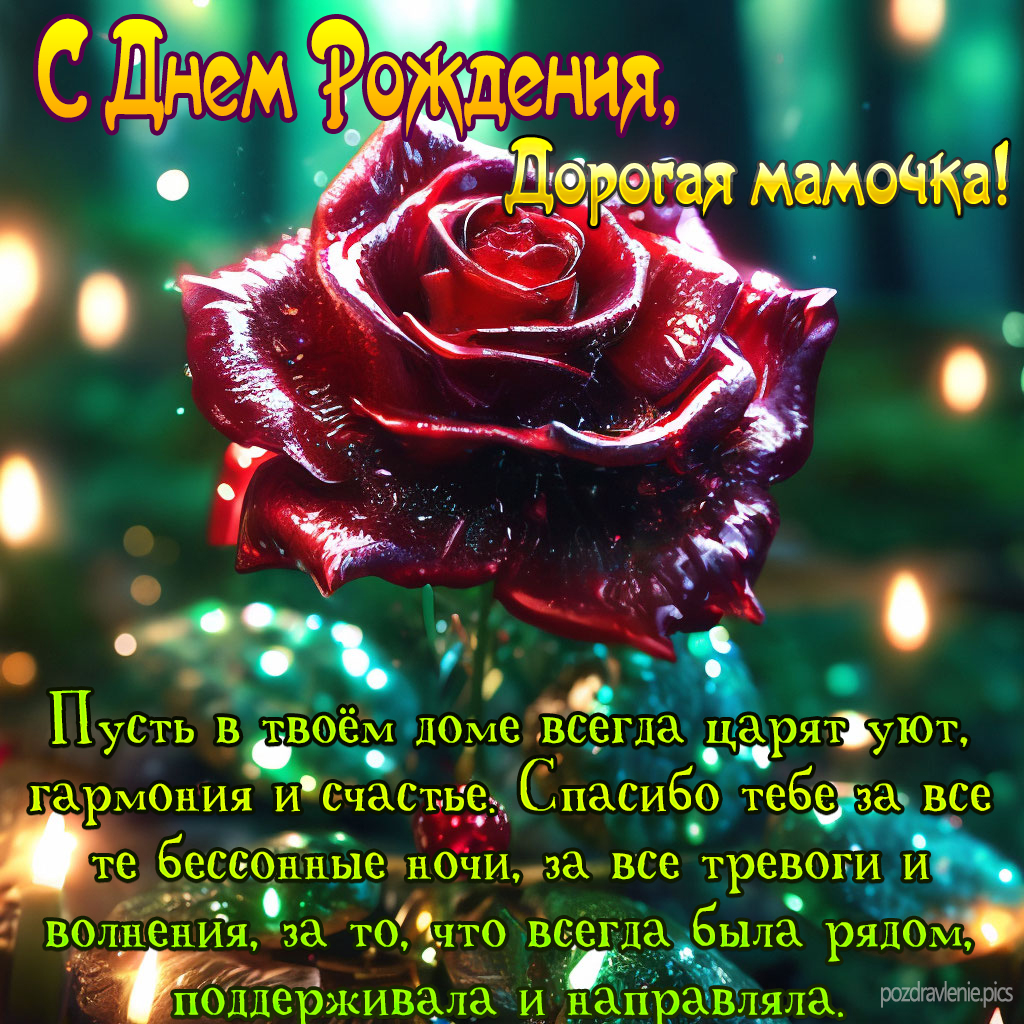 Поздравление С Днем Рождения Дорогая мамочка от дочки и сына