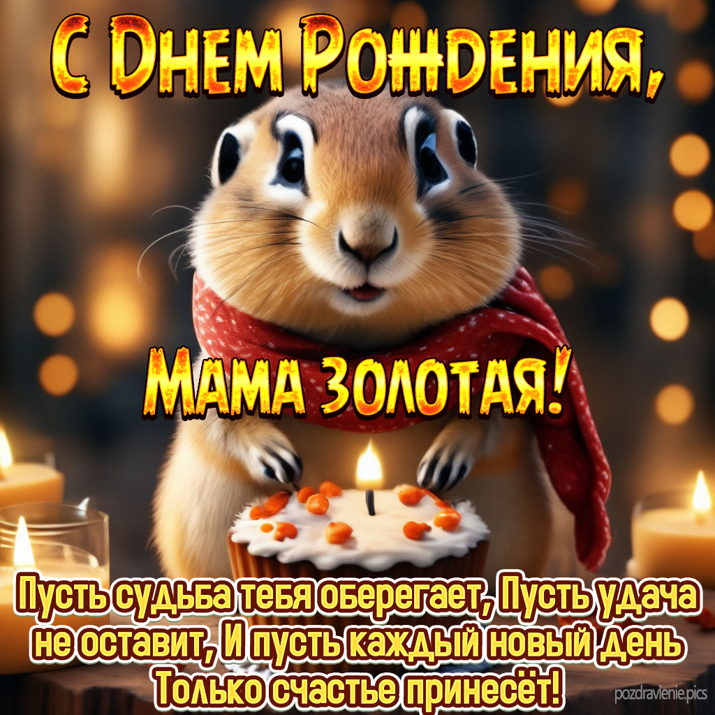 Пожелание С Днем Рождения Мама золотая