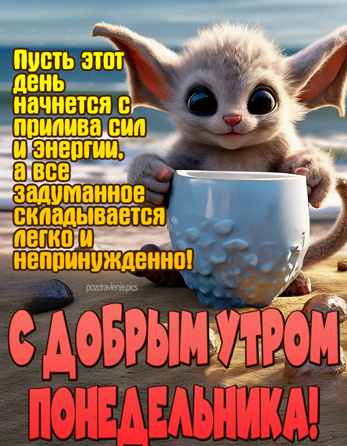 С Добрым утром понедельника - прикольная картинка