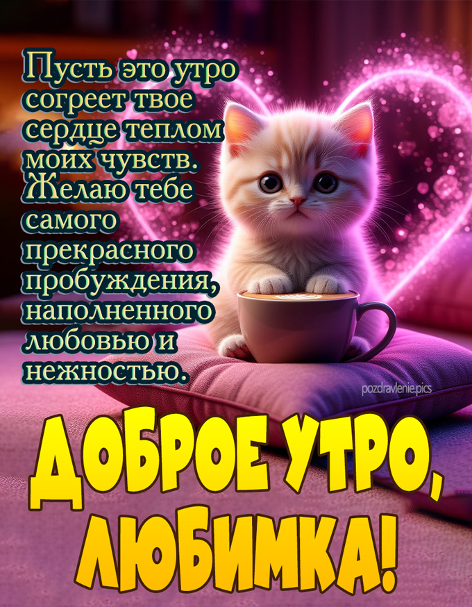 Доброе утро любимка - пожелание любимому человеку