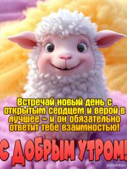 Позитивная картинка с добрым утром с душевными словами