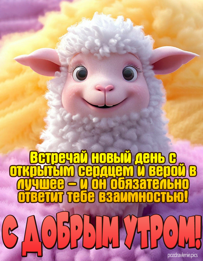 Позитивная картинка с добрым утром с душевными словами