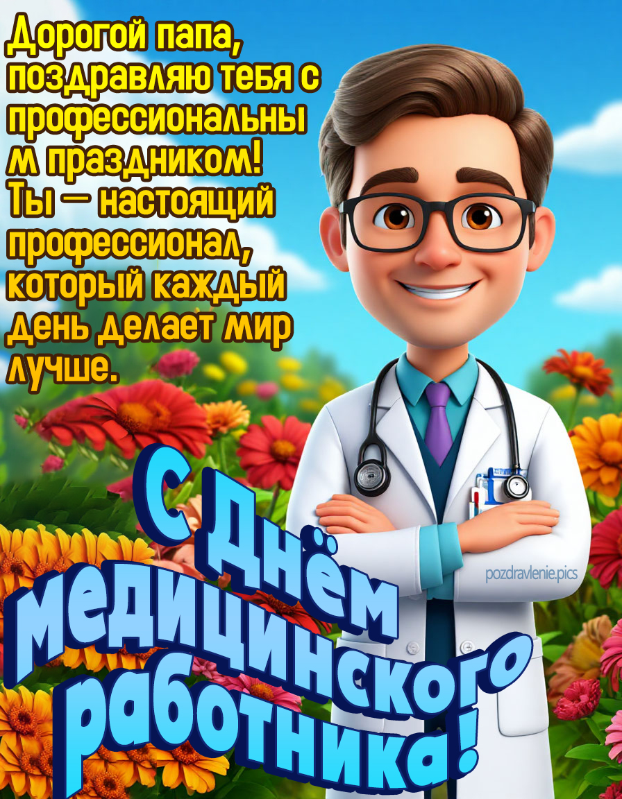 Поздравление папе "С днем медицинского работника"