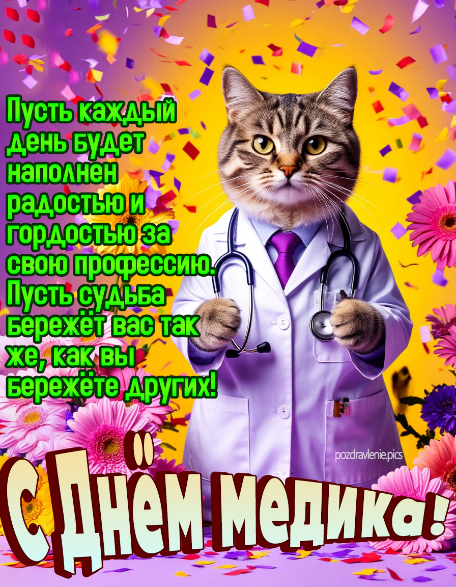 Красивое поздравление для медика с пожеланием
