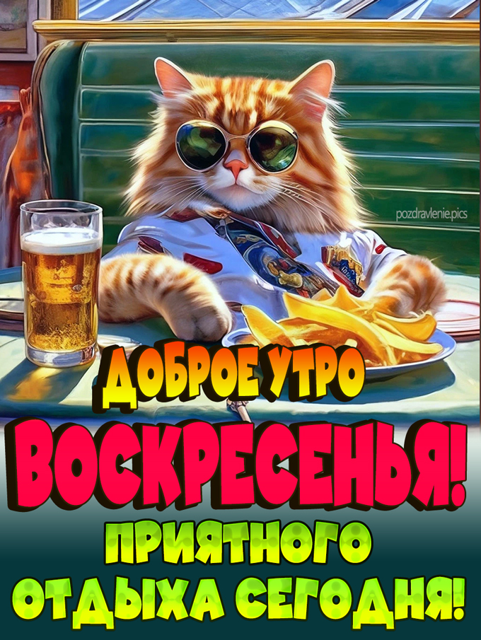 Доброе утро воскресенья приятного отдыха картинка