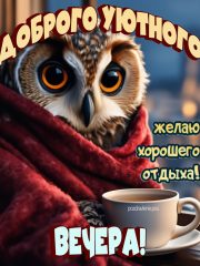 Доброго уютного вечера картинка