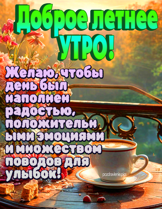 Доброе летнее утро картинка с пожеланием