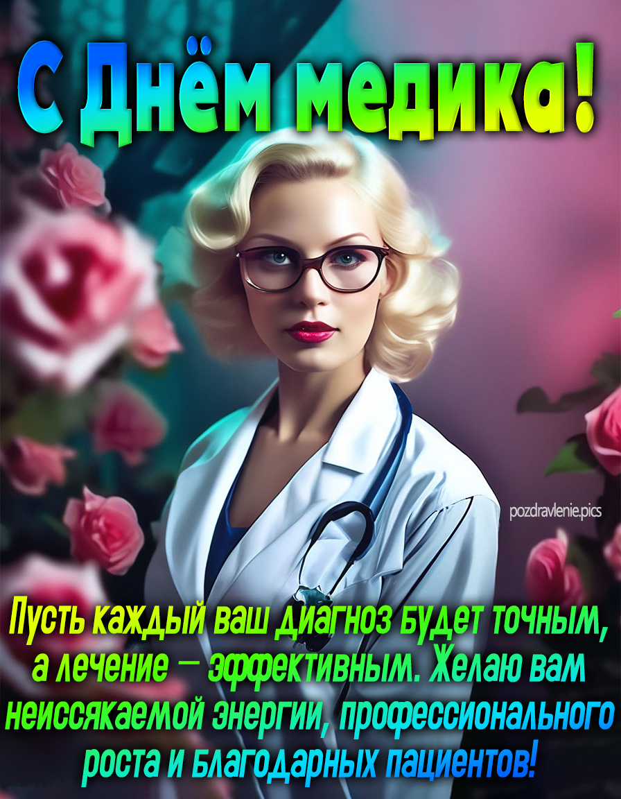 С днем медика открытка женщине
