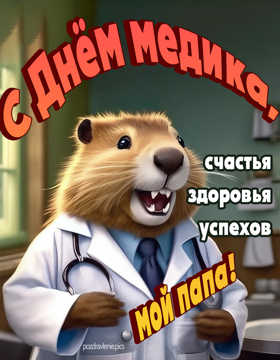 С днем медика папа - счастья, здоровья, успехов!