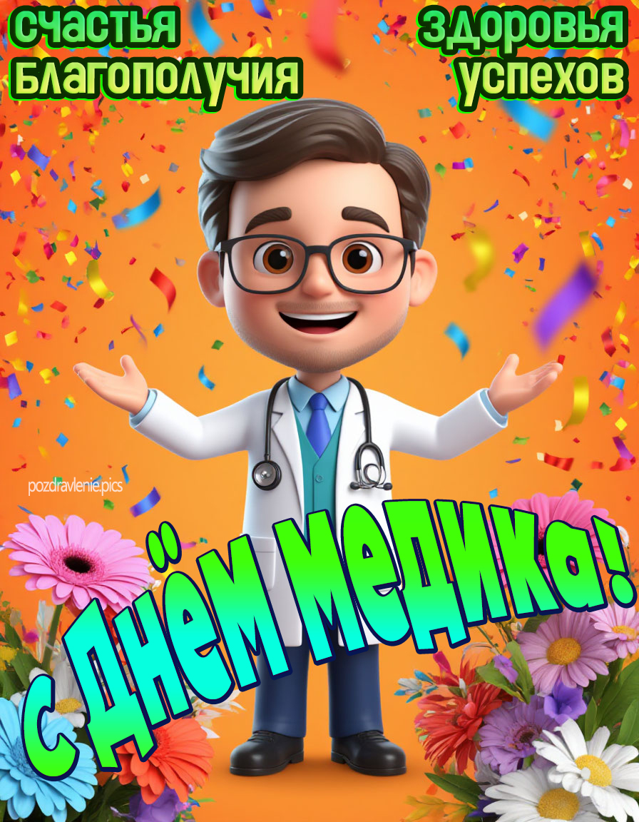 Открытка мужчине медику поздравление
