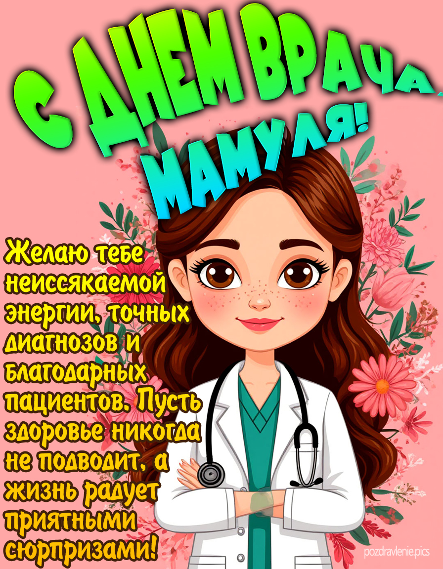С Днем врача мама поздравление