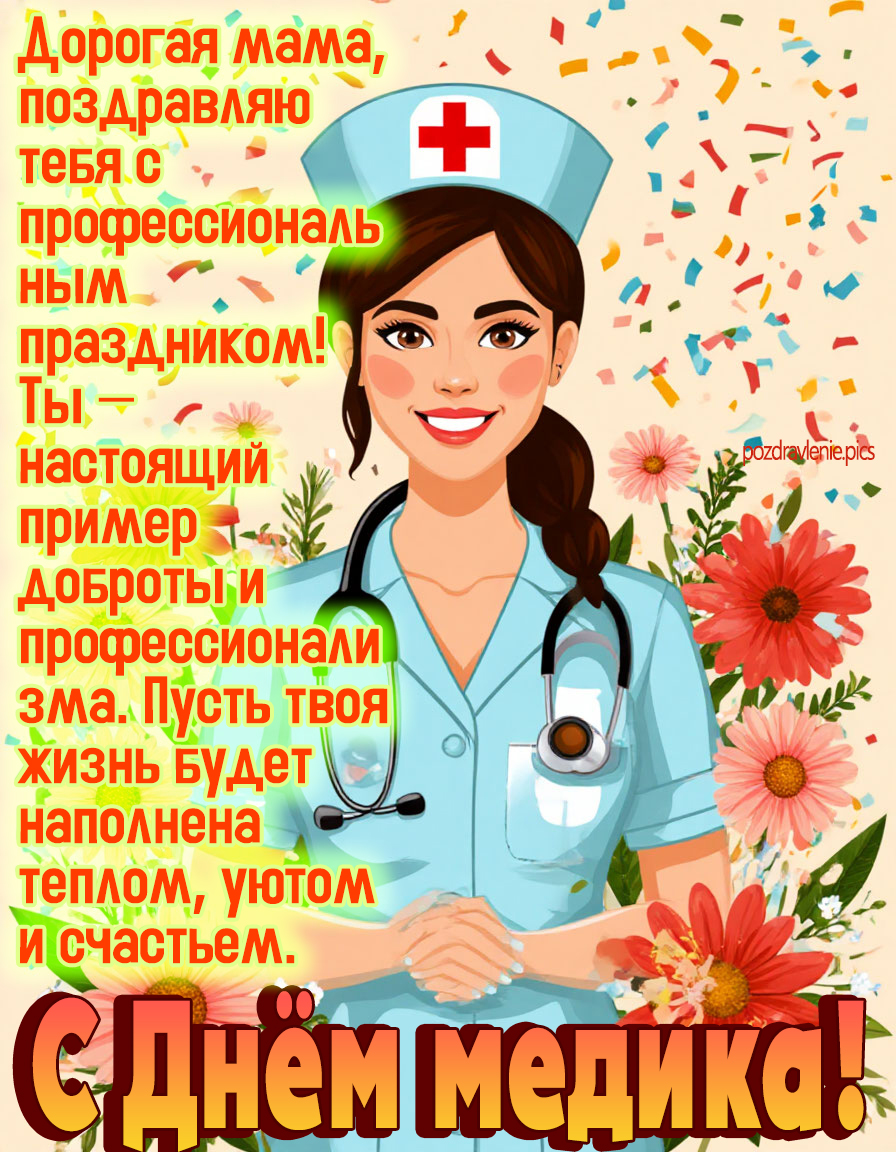 "С Днем Медика" - поздравление маме