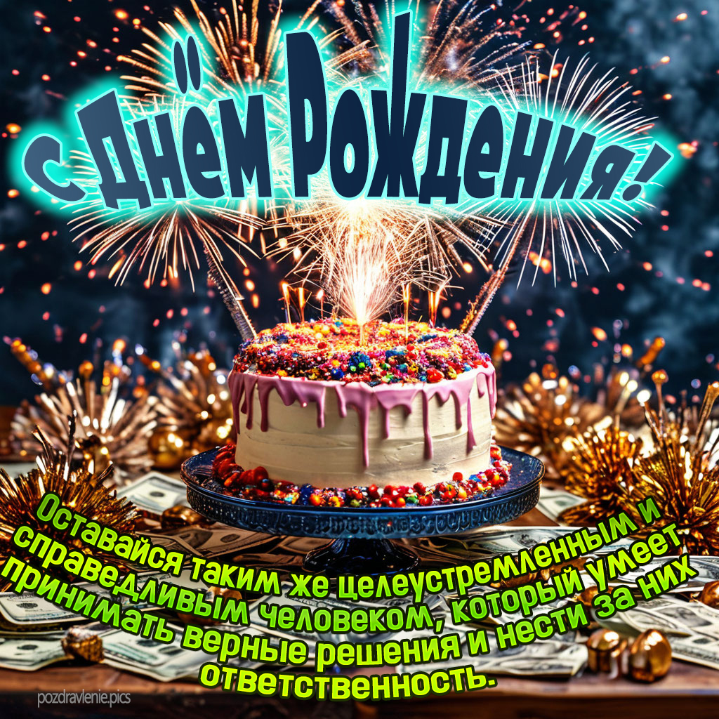 Картинка С Днем Рождения мужчине с красивыми словами