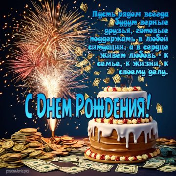Открытка С Днем Рождения для молодого мужчины по работе