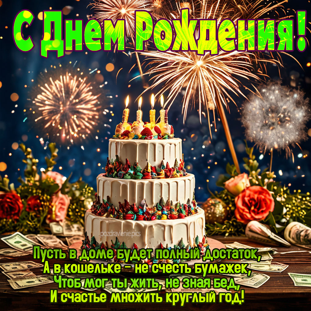 Открытка С Днем Рождения мужчине красиво