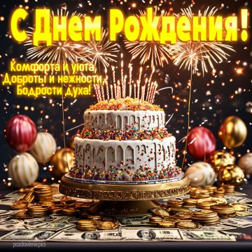 Открытка С Днем Рождения для взрослого мужчины с красивыми словами