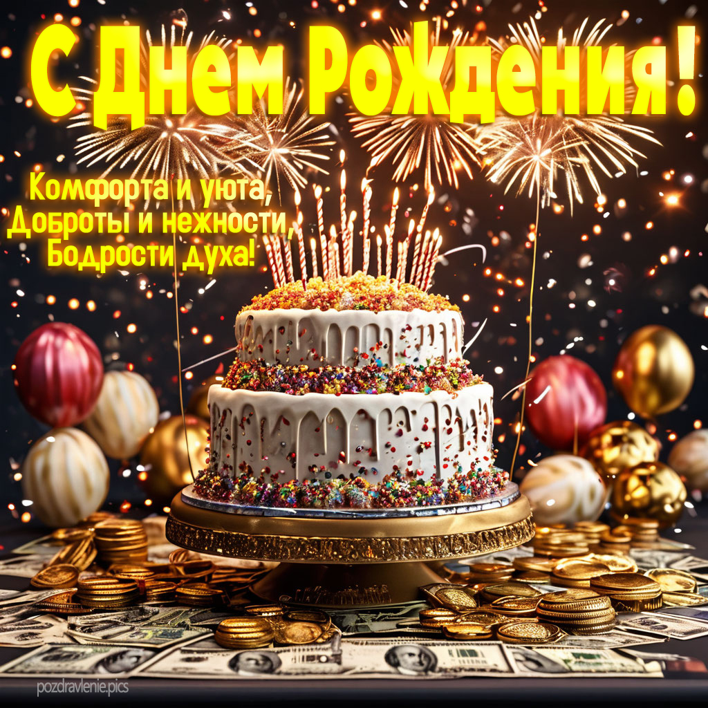 Открытка С Днем Рождения для взрослого мужчины с красивыми словами