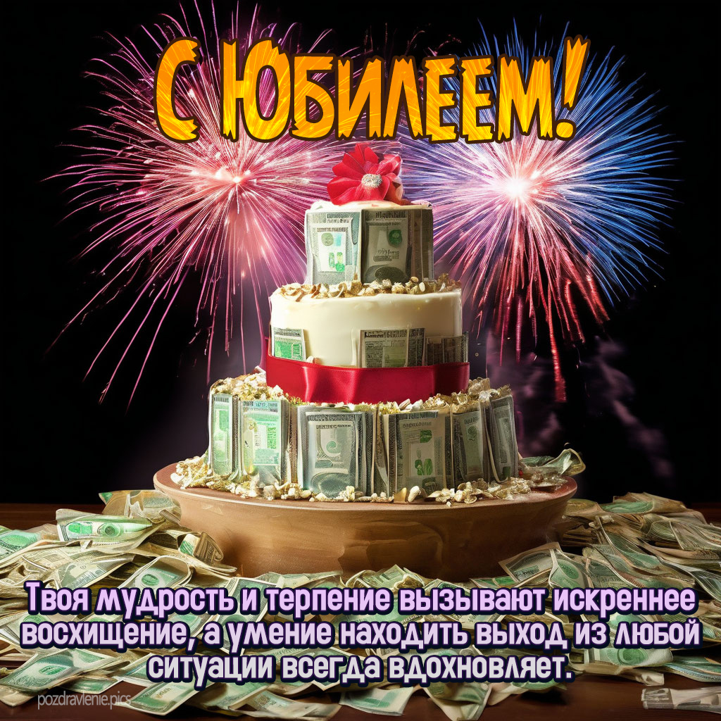 Открытка с юбилеем для взрослого мужчины с пожеланиями