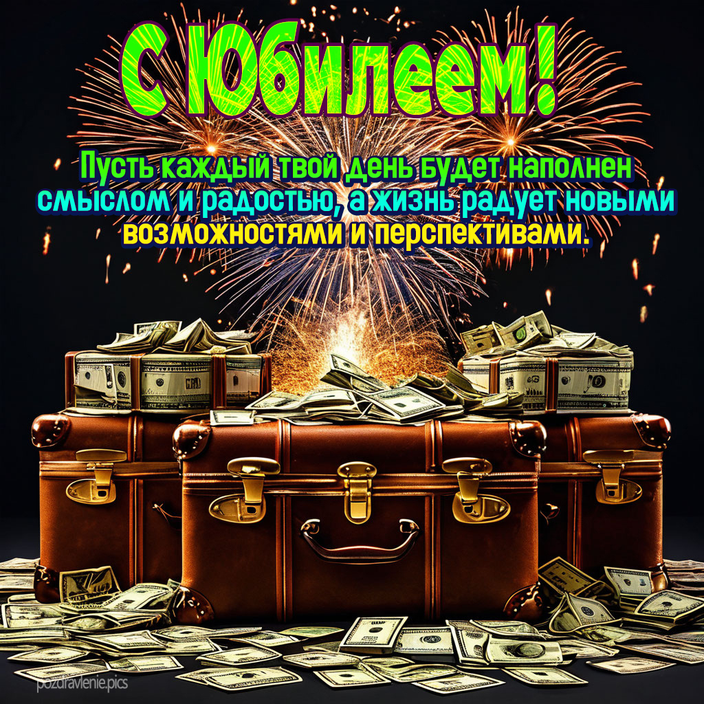 Душевное поздравление с юбилеем для мужчины пожелание денег и богатства