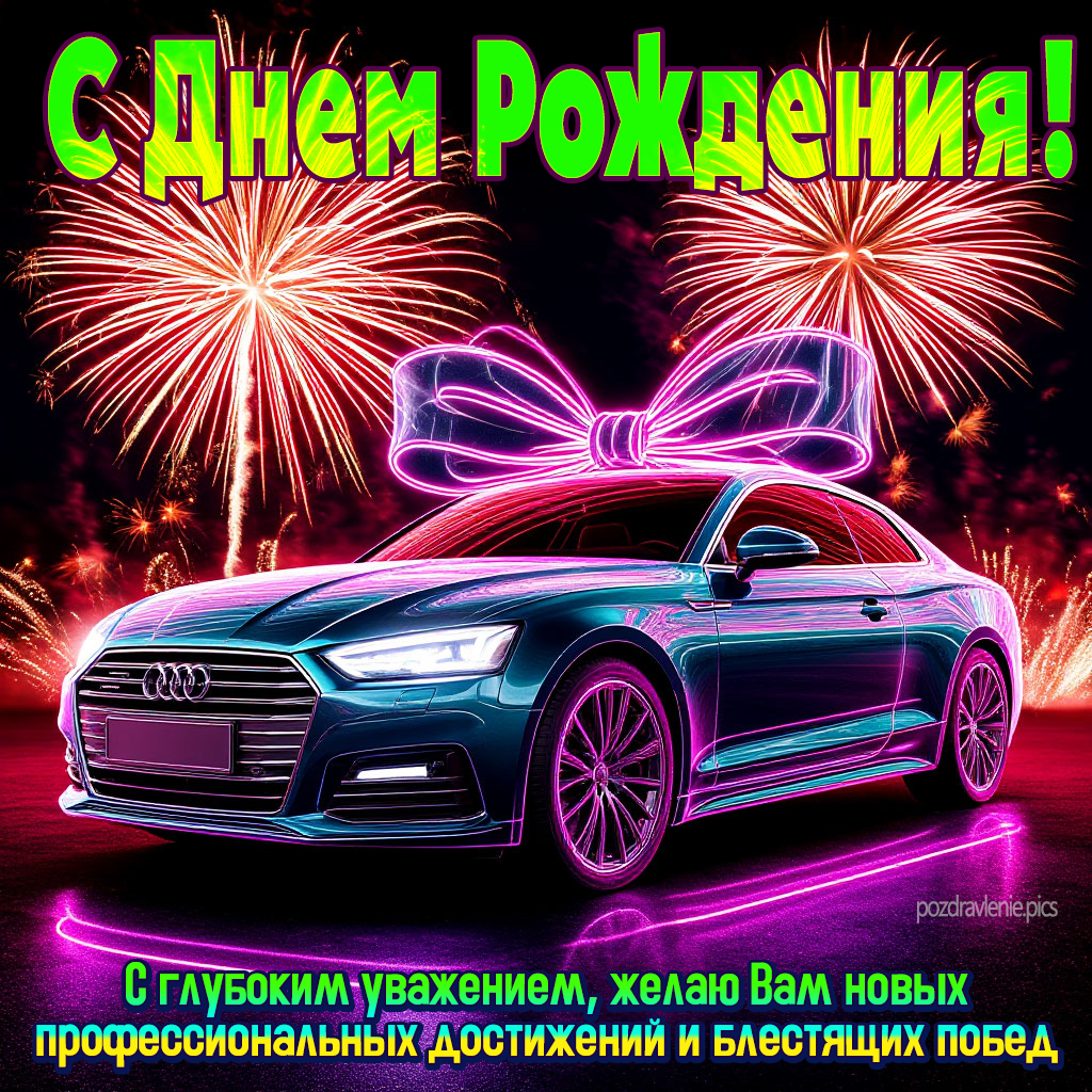 Картинка С Днем Рождения для пожилого мужчины с пожеланиями